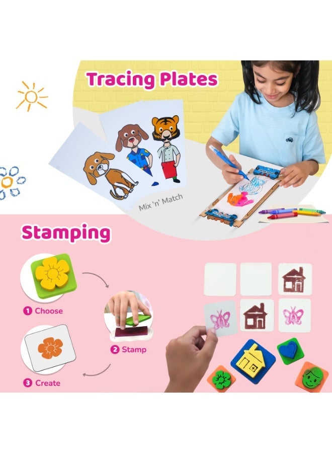 سمارتيفيتي مجموعة سمارتيفيتي ميجا 20+ للأنشطة الفنية والحرفية للبنات من عمر 5 إلى 9 سنوات | هدية عيد ميلاد إبداعية للأطفال | صلصال، ختم، تتبع، منزل ثلاثي الأبعاد، أوريغامي، وغيرها الكثير | ألعاب للأطفال من عمر 5 إلى 9 سنوات - Image 3